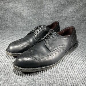 Allen Edmonds Port‎ Washington Men's Size 11.5 B Wingtip Black Leather Oxford